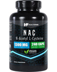 Healthfare N-Acetyl L-Cysteine (NAC) | 1300mg | 240 Capsules | Traditional Herb Supplement for Prostate and Urinary Health