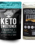 Keto-Friendly, Low Carb Baking Bundle, 1 lb Keto Sweetener Allulose Plus (0g net carbs), 1 lb Miracle Flour Lupin Flour (1g net carbs), 100% Made in USA (1 Set)