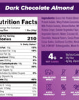 Atlas Protein Bar 20g Protein 1g Sugar Clean Ingredients Gluten Free Dark Chocolate Almond 12 Count Pack of 1