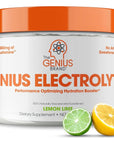 Genius Electrolytes Powder Drink Mix, Lemon Lime, 30 Servings