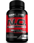 N.O. Nitric Oxide Booster with L-Arginine, L-Citrulline, Beta Alanine, AAKG - Non-GMO, Gluten-Free, Vegan - Pre-Workout Supplement for Muscle Growth, Stamina, Energy, Pumps, Vascularity - 60 Capsules