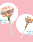 Smarties Mega Lollipops Vegan Hard Candy Pops Bulk Pack 30 Count 22 Pounds