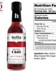 Hella Cocktail Co Smoked Chili Bitters 5 Fl Oz  Craft Cocktail Bitters Made with Real Dried Chilis and Whole Spices