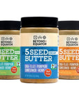 BEYOND THE EQUATOR 5 Seed Butter [Variety] - Sunflower Seed, Chia Seed, Flax Seed, Pumpkin Seed, Hemp Hearts Seed. No Peanuts, No Tree Nuts. Allergy-Friendly Peanut Butter Alternative - 16 oz (3 Pack)