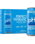 Perfect Hydration 95 ph Alkaline Water 169 oz Recyclable Aluminum Cans  9x Purified  Electrolyte Minerals for Taste  Pack of 12