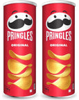 Pringles Original Flavour - Classic Salted Potato Chips - 165g Pack of 2 Cans