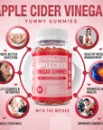 Purely Optimal Premium Apple Cider Vinegar Gummies - Cleanse & Weight Management w/Vitamin B12, Folate, Beet Juice, Pomegranate Juice - 60 Gluten-Free Gummies