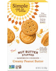 Simple Mills Creamy Peanut Butter Sandwich Cookies - Gluten Free, Vegan, Healthy Snacks, 6.7 Ounce (Pack of 1)