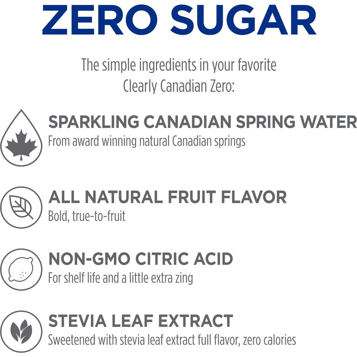 Clearly Canadian Zero Sugar Citrus Medley Sparkling Water Beverage Zero Sugar  Zero Calories 1 Case 24 cans x 12 fl oz