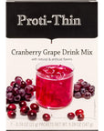 ProtiThin High Protein Cranberry Grape Instant Drink Mix 15g Protein Low Calorie Low Carb Fat Free Sugar Free Gluten Free Ideal Protein Compatible1 Pack of 7 Servings