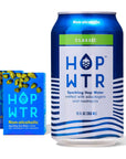 HOP WTR Sparkling Hop Water Classic 12 Pack Sugar Free Low Carb Non Alcoholic Drinks NA Beer Adaptogen Drink No Calories Adaptogens  Nootropics for Added Benefits 12 oz Cans