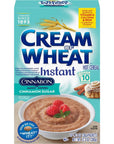 Cream of Wheat Cinnabon Instant Hot Cereal Packets 10123 Ounce Single Serving Packets with By The Cup Cereal Bowl