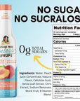 Miss Marys Sinless Syrups Fruit Collection  Zero Sugar and Calories Stevia Based No Sugar Alcohols or Sucralose No Artificial Sweeteners Natural Ingredients and made with REAL fruit Keto Friendly 3 Pack Includes Raspberry Peach and Tropical