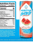 Positive Energy Beverage, Zero Sugar Energy Drink - 12 oz (Pack of 12)