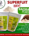 Ivoire Food Raw Baobab Powder Super Fruit Rich in Vitamin C Prebiotic Fiber Polyphenols Low Glycemic and Gluten Free  83 Ounce