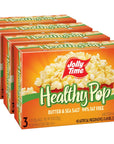 Jolly Time Healthy Pop Microwave Popcorn Low Fat Gluten Free NonGMO Healthy Pop  Butter  Sea Salt 3 Ounce Pack of 12