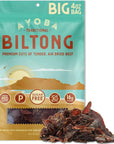 Ayoba Traditional Grass Fed Beef Biltong Slices 4 Ounce Pack of 1 Keto Friendly AirDried Grass Fed Beef Paleo Snacks  Gluten Free Whole 30 Approved No Sugar No Carb Meat Snacks