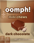 Oomph Sweets Mini Chews Low Sugar Fruit Snack  Low Calorie High Fiber Taffy Keto Vegan Healthy Candy for Kids  Adults 6 Dark Chocolate Packs