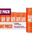 Plant Press  Passionfruit Peach Organic Clean Caffeine Energy Drink  Coffee Alternative Full Range of Vitamins Electrolytes No Sugar Alcohols No Preservatives 12 Fl Oz 12 Pk