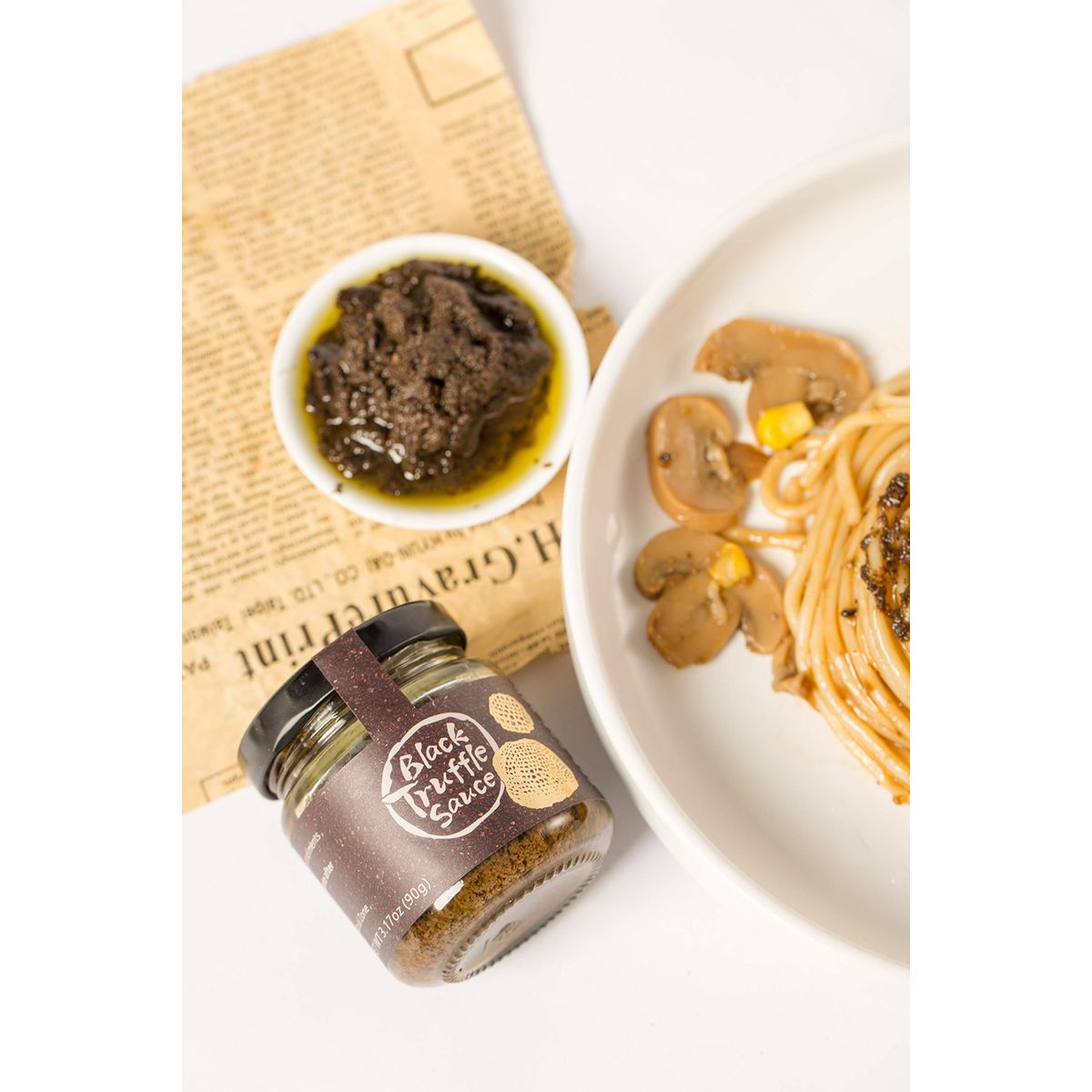 VIGOROUS MOUNTAINS Black Truffle Paste  317 oz Vegan Pesto Pasta Sauce Seasoning in Extra Virgin Olive Oil