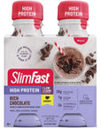 SlimFast Advanced Energy High Protein Meal Replacement Shake Rich Chocolate 20g of Ready to Drink Protein with Caffeine 11 Fl Oz Bottle 4 Count Pack of 3 Packaging May Vary