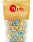 Yupik Pressed Candy Bloxs 22 lb Assorted Fruit Flavors Edible Building Blocks Stackable Brick Shaped Candy Fun Snack