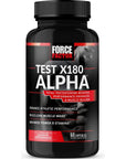 Force Factor Test X180 Alpha Total Testosterone Booster for Men with Fenugreek Seed and Maca Root to Increase Blood Flow, Build Lean Muscle, Improve Male Athletic Performance, 60 Capsules