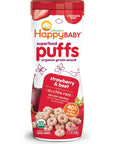 Happy Baby Organic Superfood Puffs, Strawberry & Beet, 2.1 Ounce (Pack of 6)