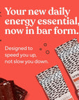 Verb Double Chocolate Caffeinated Energy Bars - 90-Calorie Low Sugar Energy Bar - Delicious Nutrition Bars - Vegan Snacks - Gluten Free Breakfast Bars with Organic Green Tea, 22g (Pack of 12)