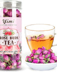 Yimi Rose Buds Tea Whole Edible Dried Roses Loose Leaf Flowers Floral Herbal Tea Beverages 28 Oz