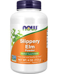 NOW Supplements, Slippery Elm Powder (Ulmus rubra), Non-GMO Project Verified, Herbal Supplement, 4-Ounce