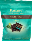 Bouchard Dark Mint Chocolate Thins Individually Wrapped Rich  Dark European Chocolate Thins  600g