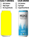 MAKA Wheatgrass Yerba Mate Tea Organic Sparking Beverage Coconut Pineapple 12 Fl Oz Pack of 12 90mg Caffeine Energy