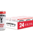 Owens Ginger Beer Premium Cocktail Mixer Made with Real Ginger Root and Fresh Lime Juice  82oz Cans 24 pack