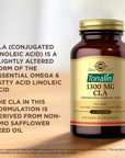 Solgar Tonalin CLA 1300 mg - 60 Softgels - Conjugated Linoleic Acid - Non-GMO, Gluten Free, Dairy Free - 60 Servings