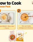 Yopokki Instant Tteokbokki Pack Cheese Pack of 2 Korean Street food with cheese sauce Topokki Rice Cake  Quick  Easy to Prepare