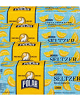 Polar Seltzer Water Lemon 100 Natural Sparkling Soda Beverage Soft Drink Cans  4 Cases 48 Pack