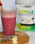 AKI Vanilla Extract Powder from Authentic Beans for Delicious Flavoring, Cooking, Baking, Drinks, Tea, Coffee, Smoothies, Cocktails| Sugar-Free & Alcohol-Free ( 10.58OZ /300Gr )