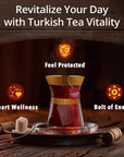 Vital Turkish Tea Black Bulk Box Count of 25 Black Tea Bags  Flavourful Taste of Black Freshly Packed with Heritage Taste of Turkish Tea Bags Traditional Turkish Çay Caffeinated Tea Pack of 2