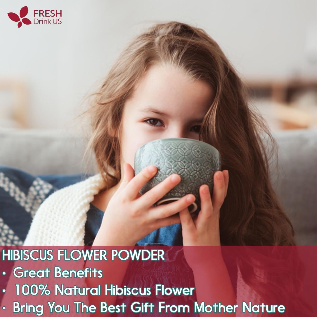 FreshDrinkUS Premium 28oz Hibiscus Flower Powder 100 Natural and Pure from Hibiscus Flowers Natural Food Coloring Hibiscus Flowers Tea No Additives No Gluten No Sugar Vegan