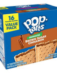 Kelloggs PopTarts Unfrosted  Toaster Pastries Breakfast for Kids 16 Count 27 oz Unfrosted Brown Sugar Cinnamon