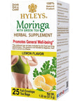 Hyleys Tea Moringa Oleifera and Green Tea with Lemon Flavor  25 Tea Bags Miracle Tree Tea