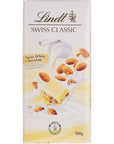 Lindt Swiss Classic White Chocolate With Almond Brittle 100g