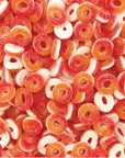 Mini Peach Rings Gummies Sour and Sweet Candy Bulk Pack 2 Pounds