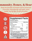 Vitamin D3 Immune Support Gummies - Vitamin D 2000 IU Adult Gummy Vitamins for Bone Strength Heart Health and Immune System Supplement - Vitamin D3 2000IU Immune Vitamins for Adults Immune Booster