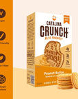 Catalina Crunch Peanut Butter Keto Sandwich Cookies 2 Pack 6.8 oz Box | Keto Snacks | Low Carb, Low Sugar, Vegan Cookies, Plant Based Protein Cookies | Keto Friendly Food, Keto Dessert