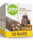 ZonePerfect Protein Bars | 13g Protein | 18 Vitamins & Minerals | Nutritious Snack Bar | Dark Chocolate Almond | 20 Bars