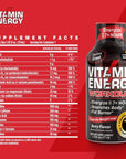 Pre Workout Vitamin Energy Drink - Keto Friendly Sugar Free Shots