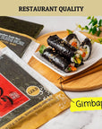 CHOI's 1(Daechun) Roasted Seaweed, Gim, Sushi Nori - (50 full sheets)- Gold Grade- Vegan, Keto, Gluten Free, Full of Fiber, Vitamin, Mineral, High protein, Omega 3's- Product of Korea